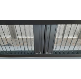 CỬA ĐI LƯỚI XẾP CÓ RAY NHÔM DÀY, MÀU SƠN TĨNH ĐIỆN ĐẸP SANG TRỌNG